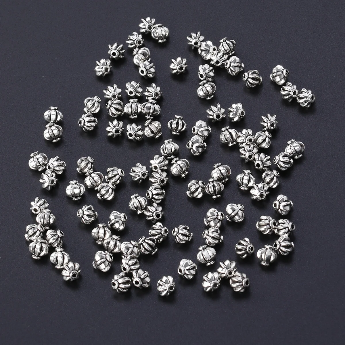 

100 PCS Beads Bracelet Necklace Tibetan Silver Jewelry Accessory for Bracelets Making