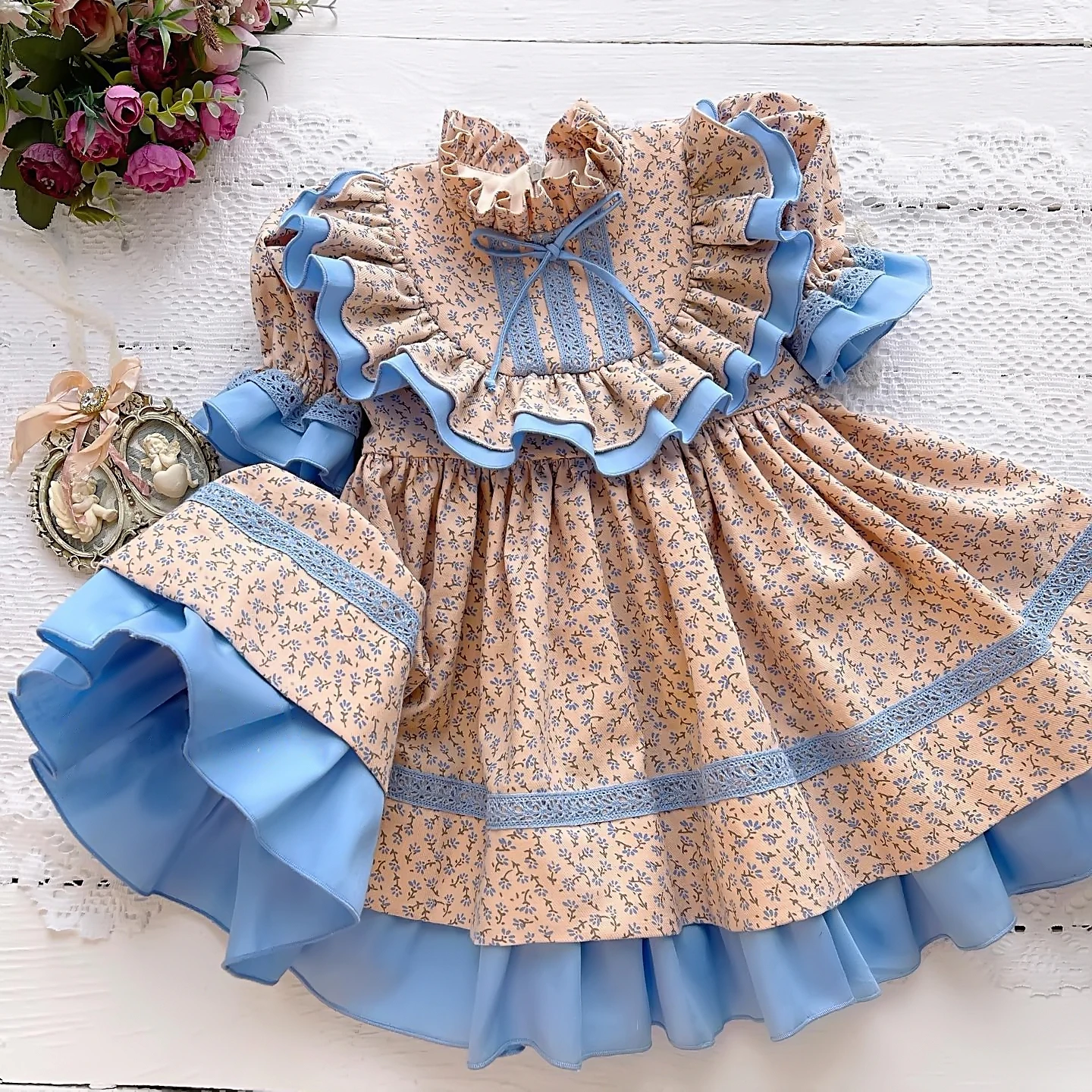 Children\'s Summer Lolita Dress Girls 2024 New Spanish Court Style Sweet Princess Dress Birthday Party Evening Outfits for Infant