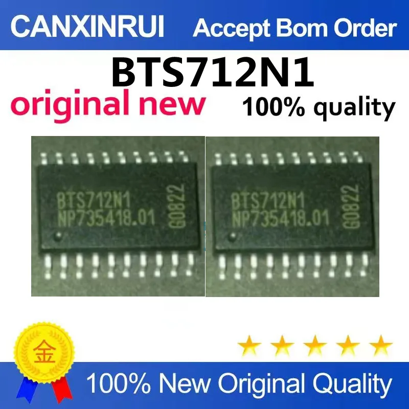 (5-100piezas)BTS712N1 Automotive computer board IC chip Internal power drive switch chip Brand new imported direct