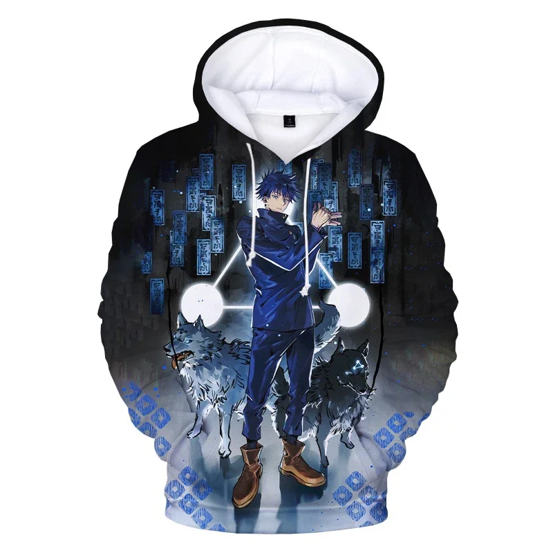 Sudadera con capucha de Anime J para hombre, abrigo de talla grande, Kaisen Ujutsu, sudadera con estampado 3D, ropa de calle de moda para niños,