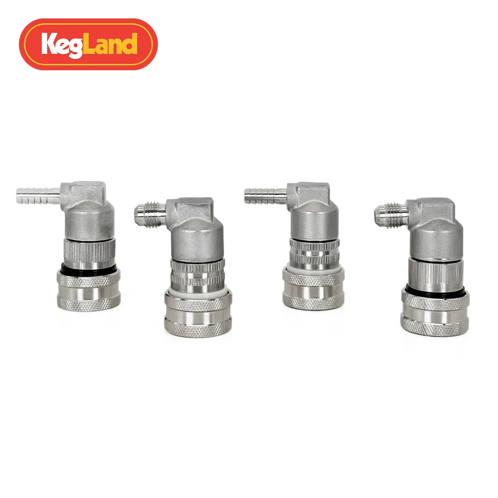 KegLand Bloqueio de bola inoxidável para gás/líquido Desconecte MFL Bloqueio de bola de gás/líquido Desconecte farpa fermentação de cerveja caseira
