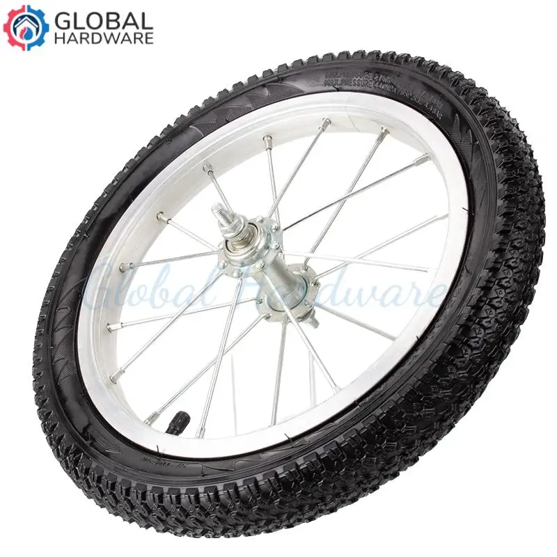 عجلات دراجة للأطفال مقاس 14 بوصة مزودة بحواف من الألومنيوم - عجلات وإطارات أمامية وخلفية