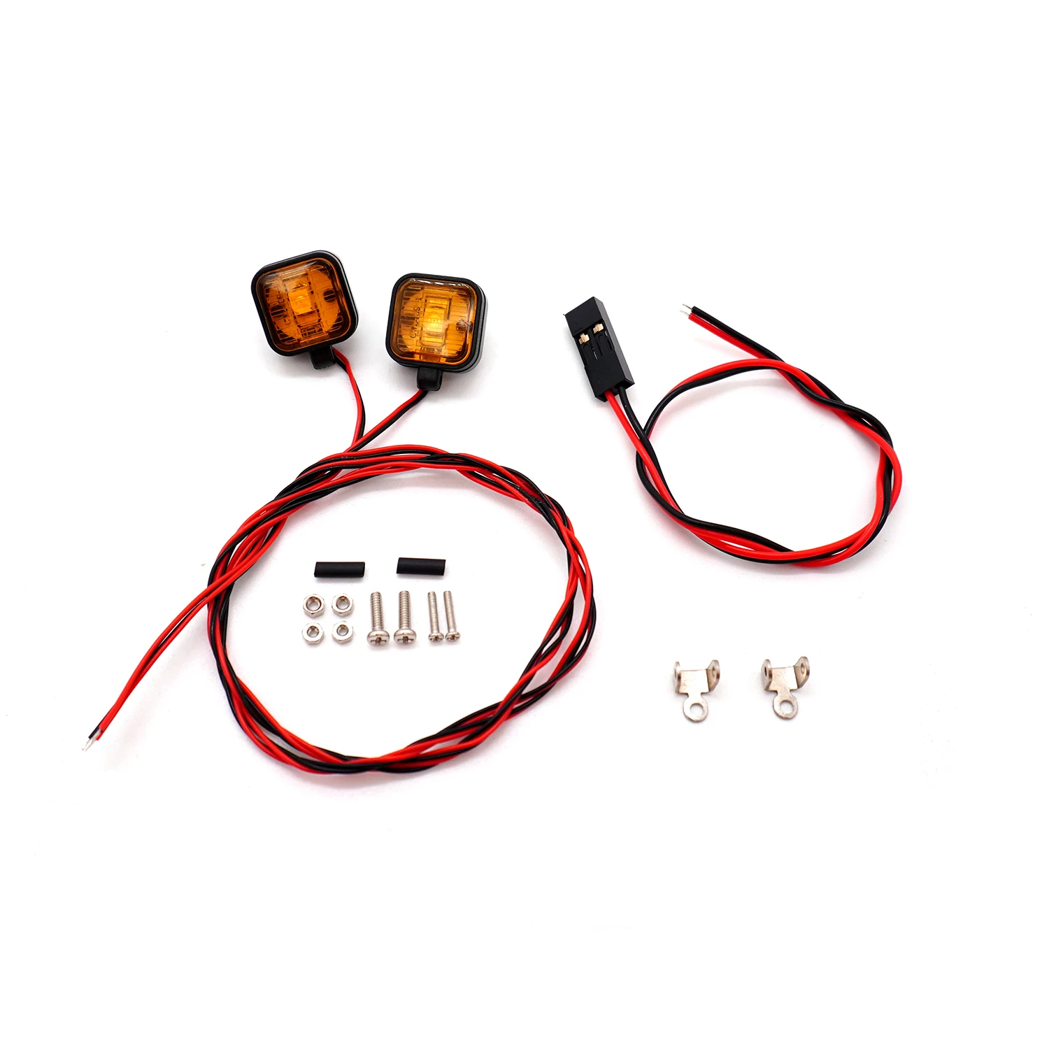 RC Auto Quadratischer/Runder Heller LED-Scheinwerfer Weiß Gelb mit Halterung für Ferngesteuertes RC Auto Upgrade-Zubehör