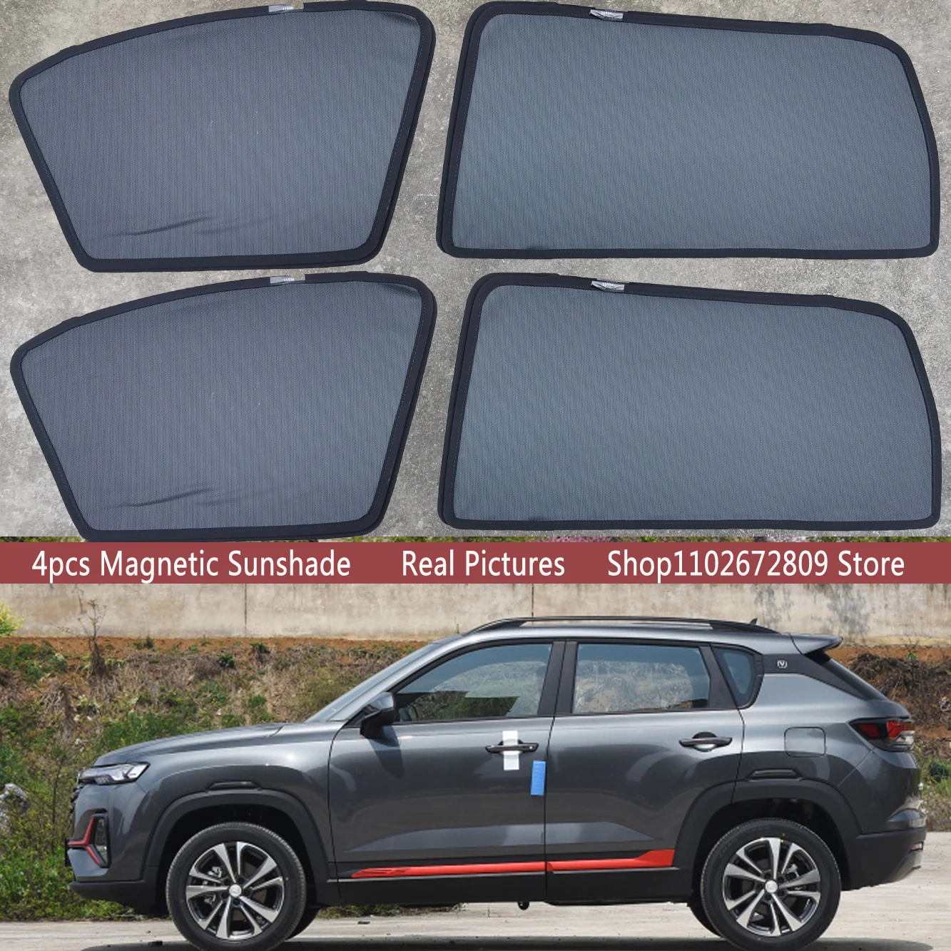 Magnetic Car Sunshade Shield Front Windshield Frame Curtain Sun Shades For Changan CS35 PLUS 2019 - 2023 2022 2021  Accessories