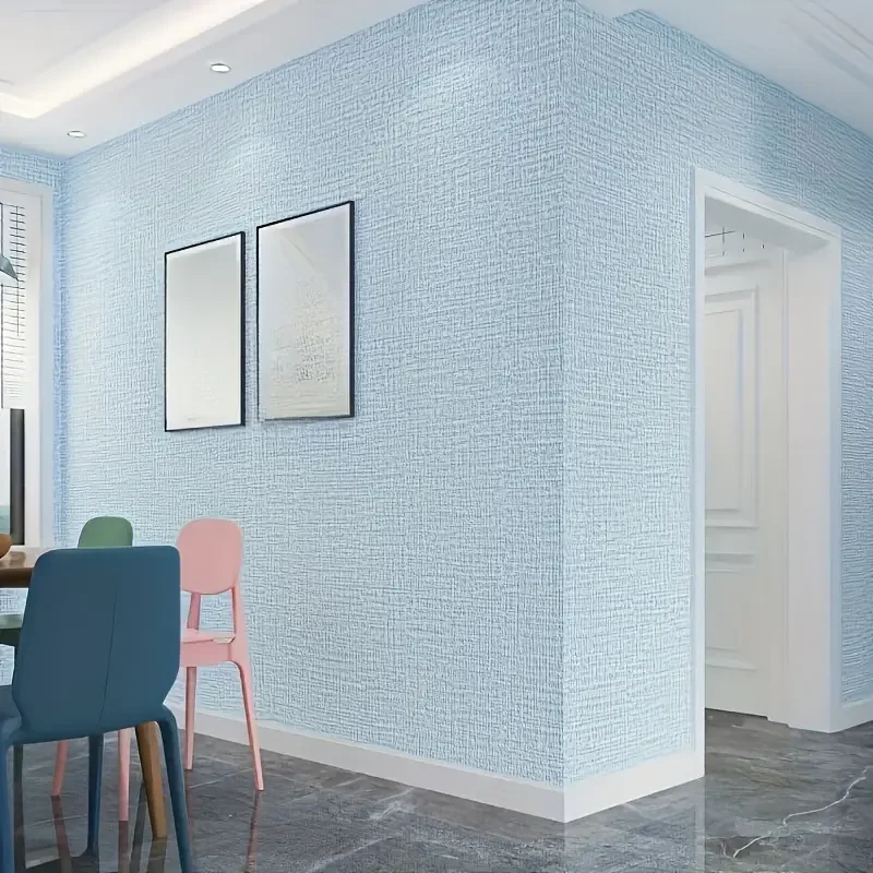 10 m 1 rol DIY 3D linnen textuur zelfklevend behang, PVC behang tegel muur plakken, gebruikt in woonkamer, eetkamer, badkamer