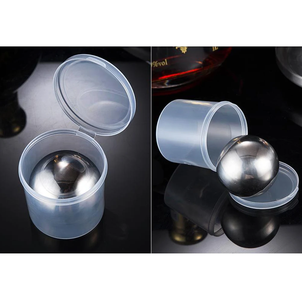 

Stainless Steel Ice Wine Balls 38Mm Whisky Chilling Stones Beverage Cooling Rocks Home Bar Ball Bourbon Tequila
