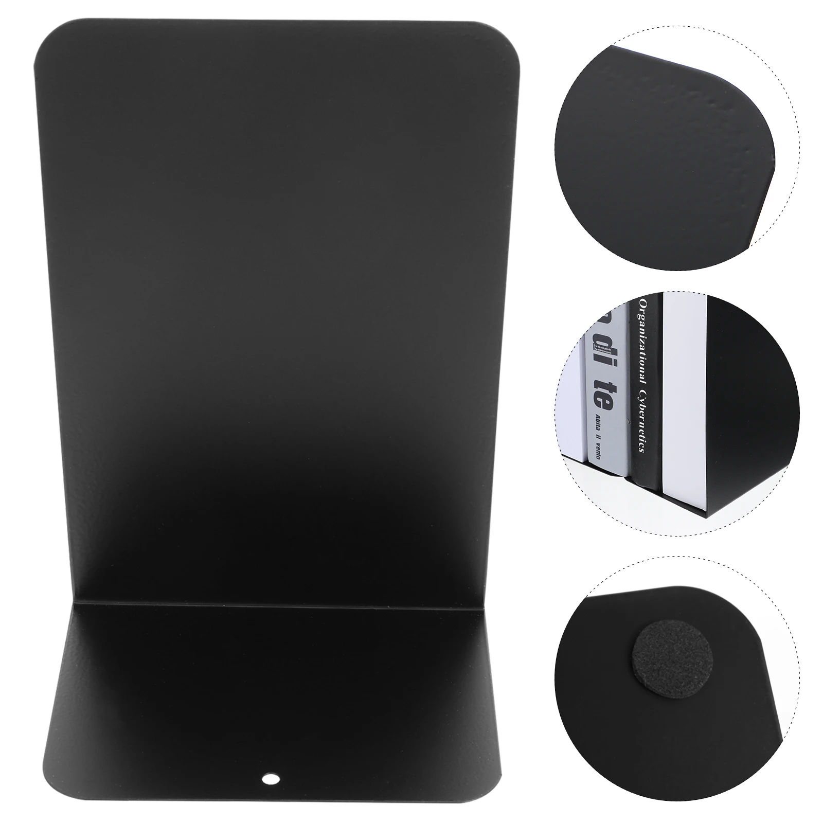 

2pcs Metal Simple Desktop Book Organizer Iron Files Stoppers For Home Office Classroom Metal Book Ends Library Use