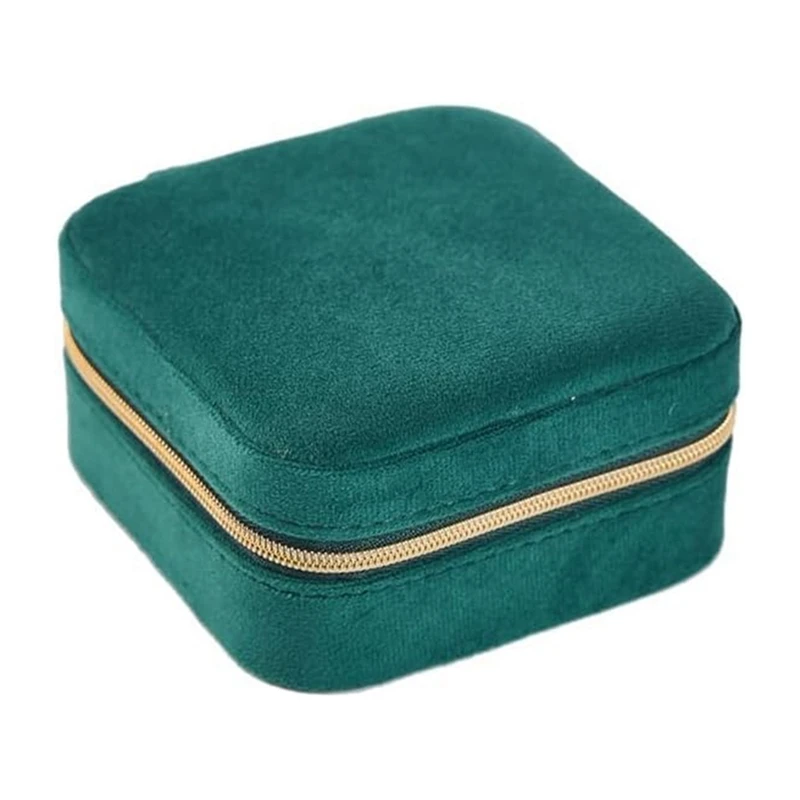 

Plush Velvet Travel Jewelry Storage Box Earrings&Rings Travel Jewelry Case Organizer Jewelry Travel Organizer Box