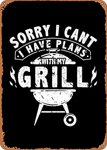 Barbecue Grill Pitmaster Vintage Look Metal Sign Patent Art Prints Retro Gift 8x12 Inch