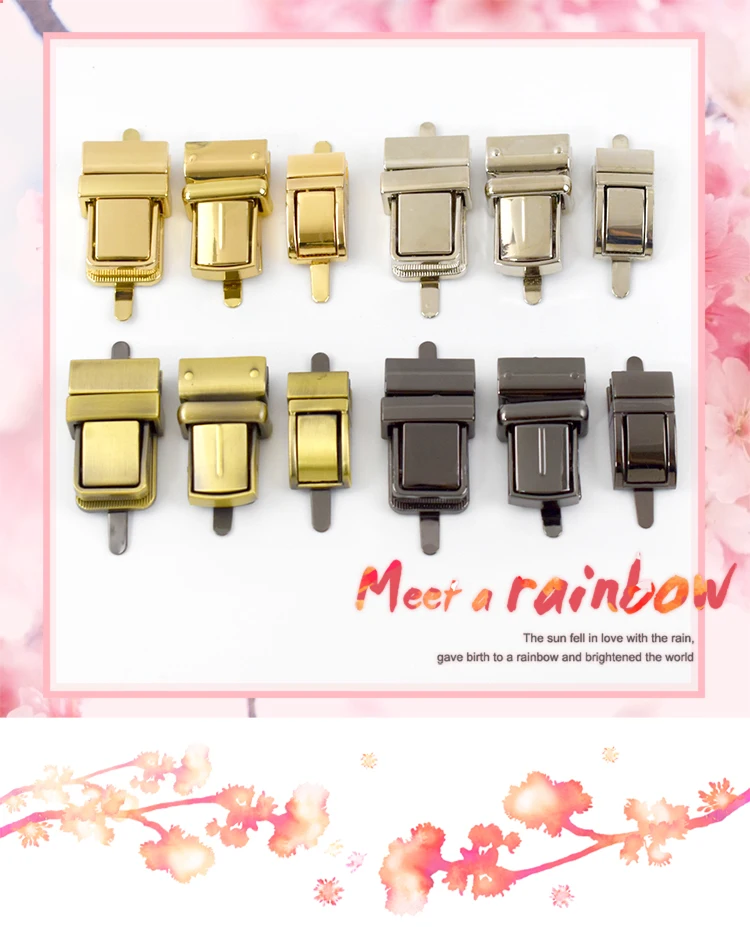 2/4Pcs Metal Bag Lock Buckles Twist Turn Lock Snap Clasp for Handbag Purse Closure Replacement Repair DIY Hardware Accessories