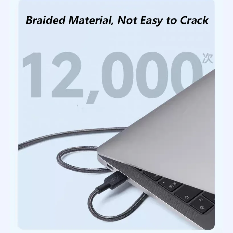 Anker 322 USB-C a USB-C Cable de carga máximo de 60 W Trenzado de 3 pies Compatible con USB-C Teléfonos Tabletas y portátiles