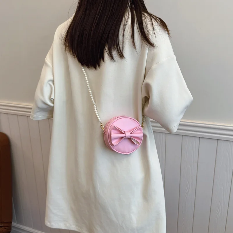 

2025 Heart Bow Crossbody Bag - Cute Pearl Clutch Purse for Women, Sweet Girl Handbag