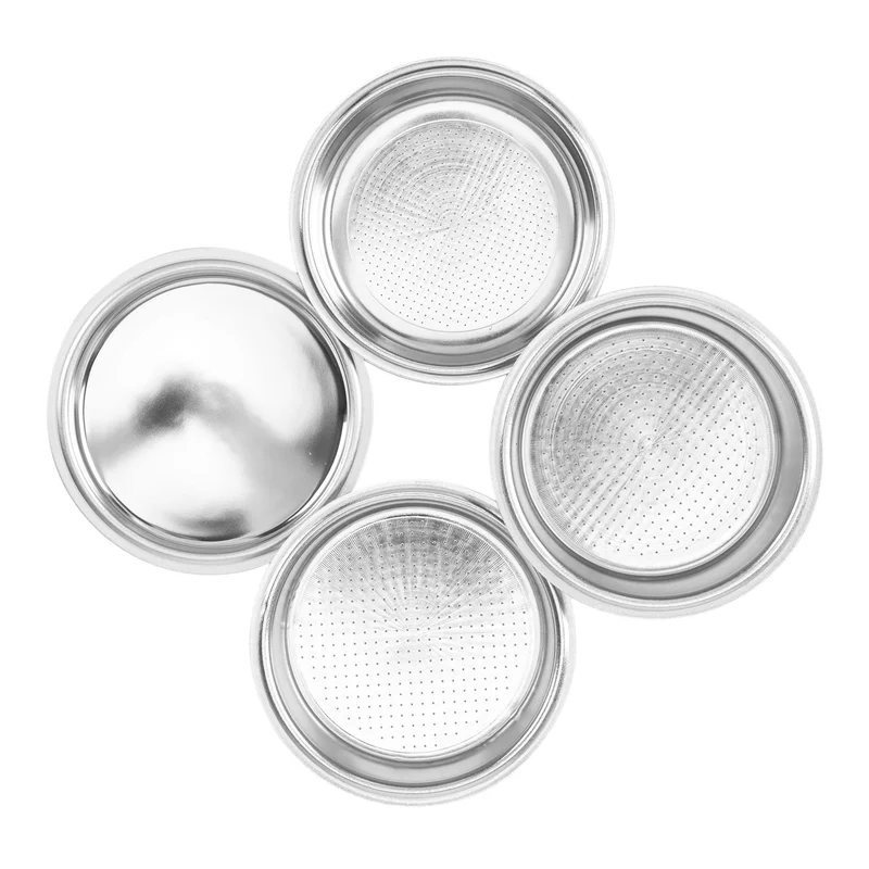 

2 Set 51Mm Filter Basket 1/2/4 Cup For Espresso Bottomless Portafilter,Compatible With Delonghi,Breville 51Mm