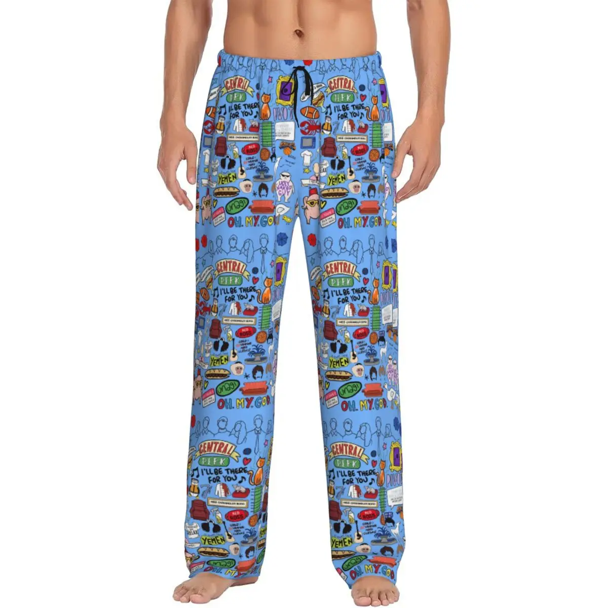 

Custom Men Friends Pajama Pants Print Sitcom TV Show Sleep Sleepwear Bottoms with Pockets