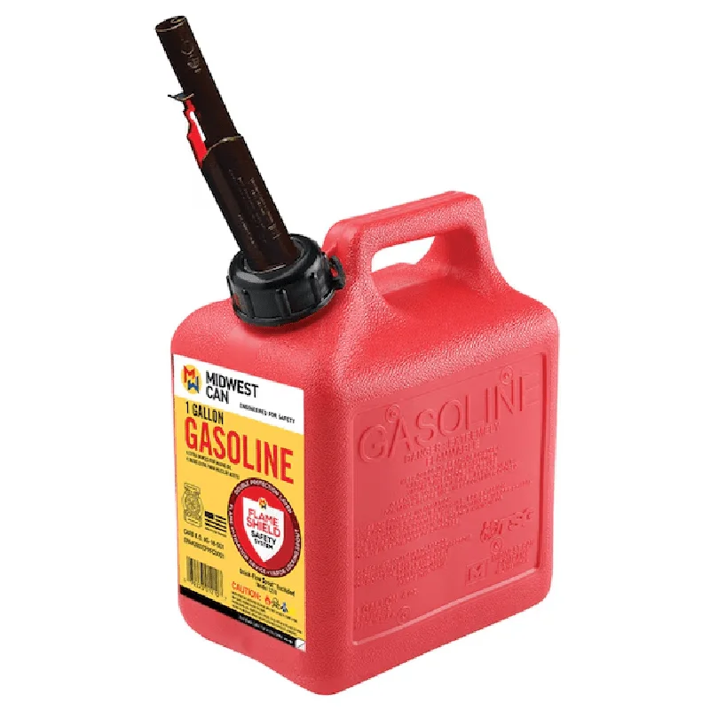 

Midwest Can Quick Flow Spout Plastic Gas Can 1 gal