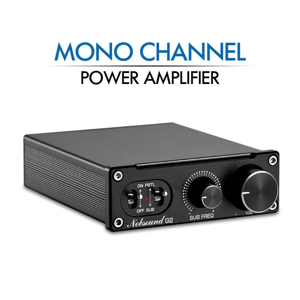 Nobsound Hi-Fi G2 모노 채널 디지털 앰프 서브우퍼/전체 주파수 미니 스테레오 오디오 홈 데스크탑 전력 증폭기 100W