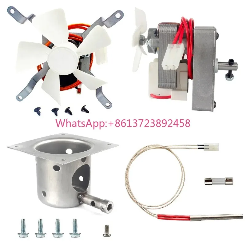 

OriginalPellet Grill Replacement Parts Kit: 120V 1.6RPM Motor, Fan, Ignition Rod & Fire Pot, 4-in-1 Repair Set for Smoker in Sto