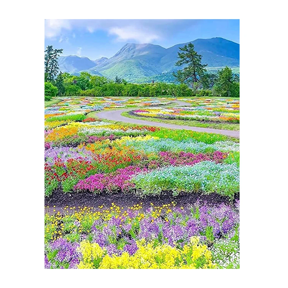 LZAIQIZG Hot DIY Diamond Painting Full Square/Round Drill 5D Sea Of Flowers Cross Stitch Kit Embroidery Home Decoration Gift