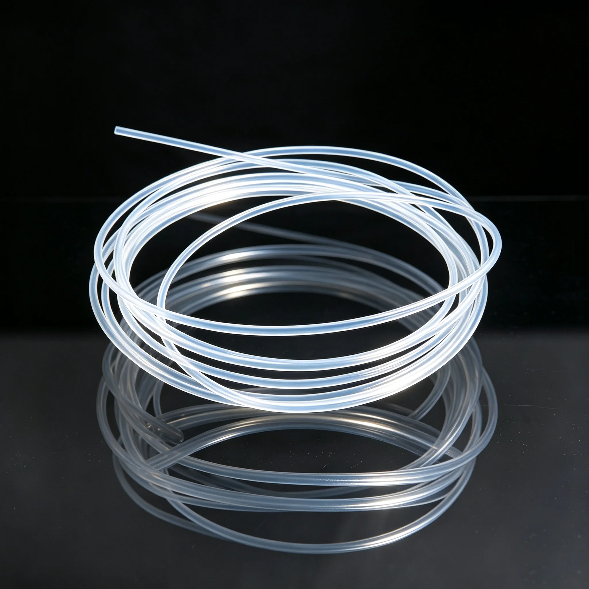 Transparent Food Grade PTFE Capillary Tube ID0.8-4.35mm Acid Alkali Resistant High Low Temp Non-Stick Insulation Micro Tubing