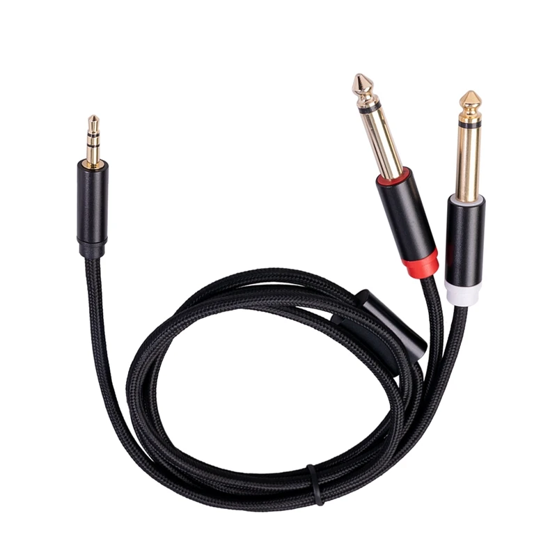 Audio Cable 3.5Mm To Double 6.35Mm Aux Cable For Mixer Amplifier DVD Player Speaker 6.5Mm 3.5 Jack Splitter Cable