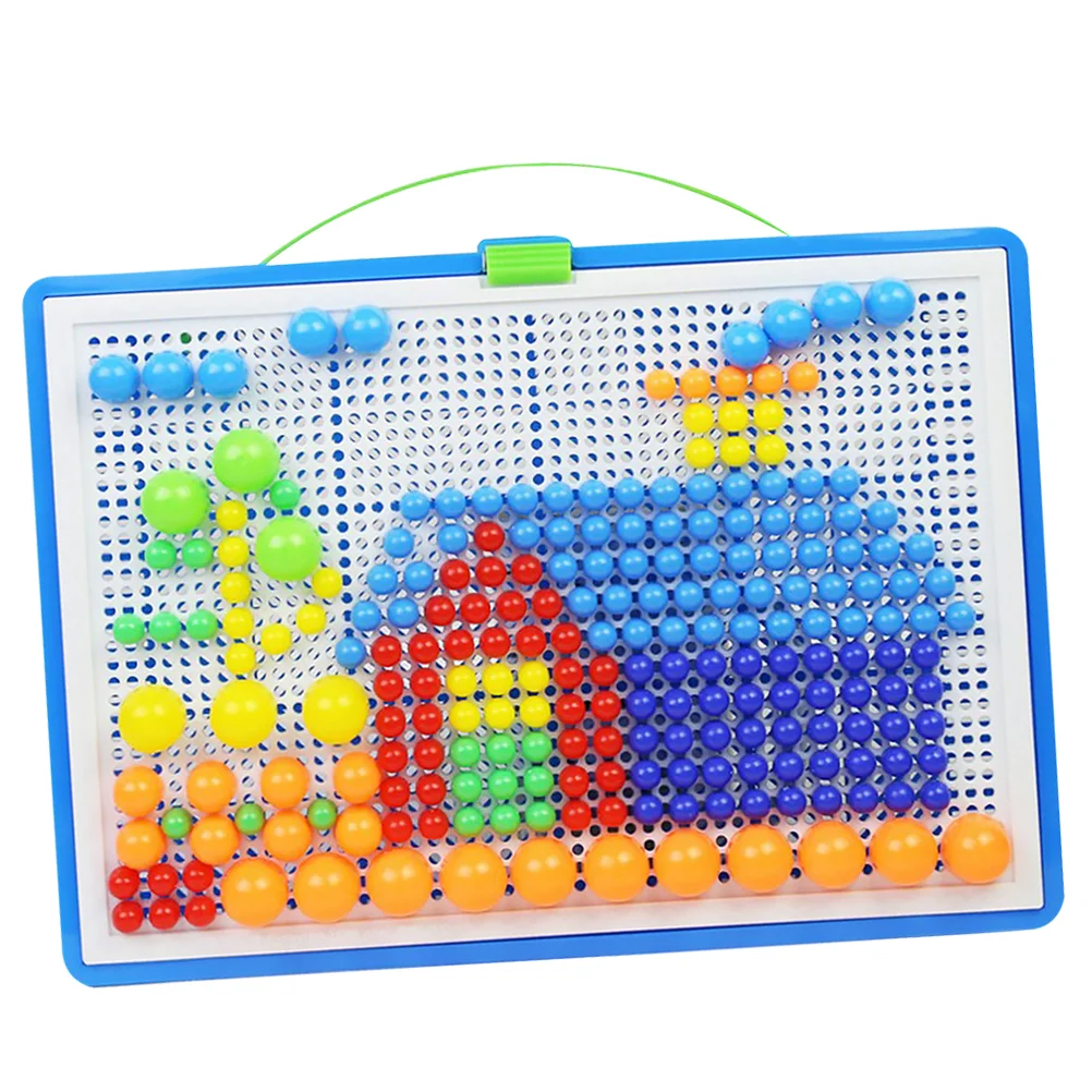 

1 Set/295pcs Mushroom Nail Jigsaw Puzzle Toy DIY Mushrooms Nails Pegboard Puzzle Educational Toy for Kids Kindergarten