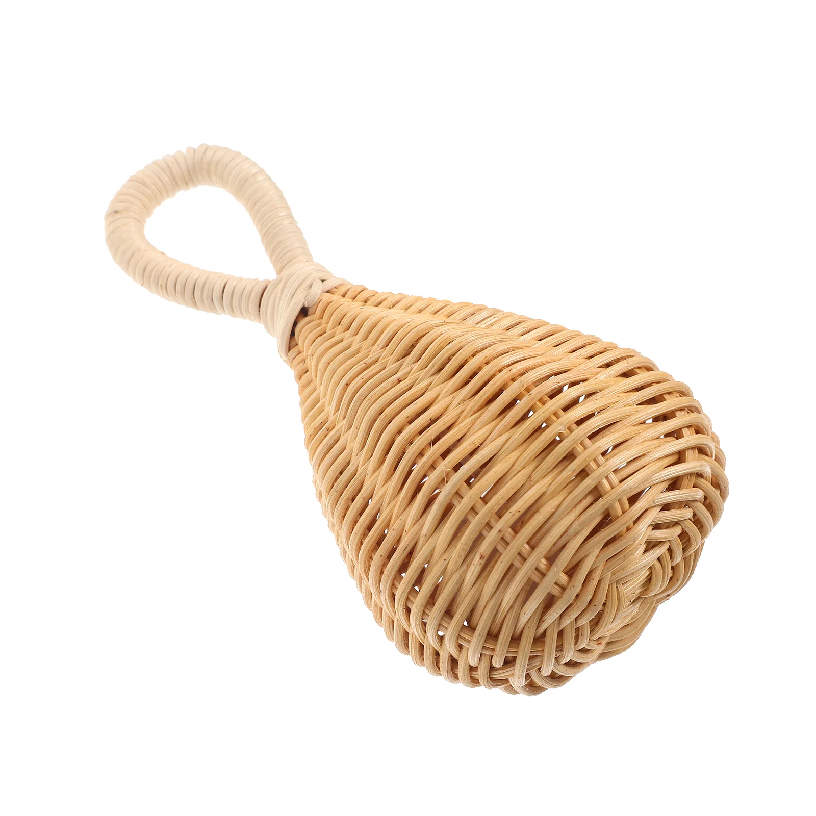 

Rattan Handbell Infant Toys Portable Woven Rattle Rattles Baby Plaything Lovely Child