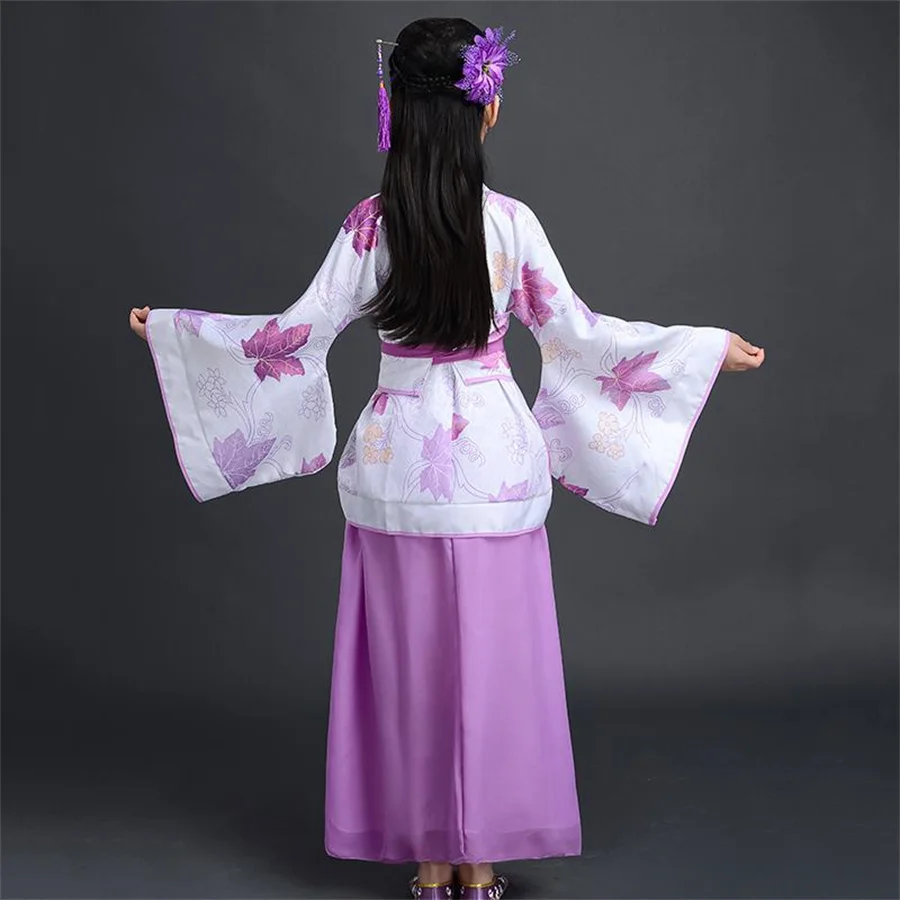 Altes chinesisches Kleid Mädchen Kinder Kimono traditionelle ethnische Fan Studenten Chor Tanz kostüm japanische Yukata Kimono-Stil