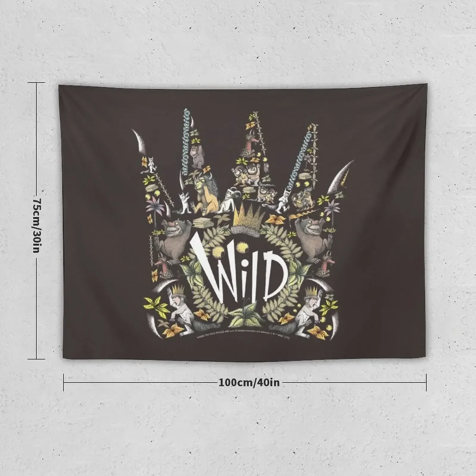 Wild Things Crown Collage Graphic Tapestry Decoration For Home Bedrooms Decorations Wallpaper Bedroom Tapestry