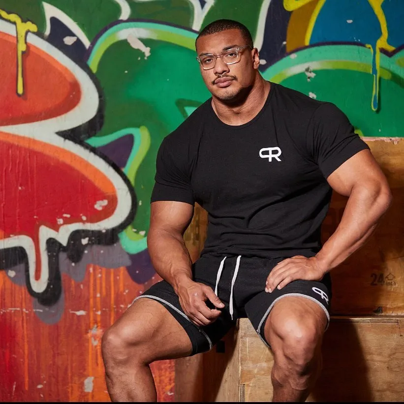 

2025 Sport Fitness Men T Shirt Trendy Brand Running Breathable Trained Tops Gym Jogging Short Sleeves Muscle Exercise Cotton Tee