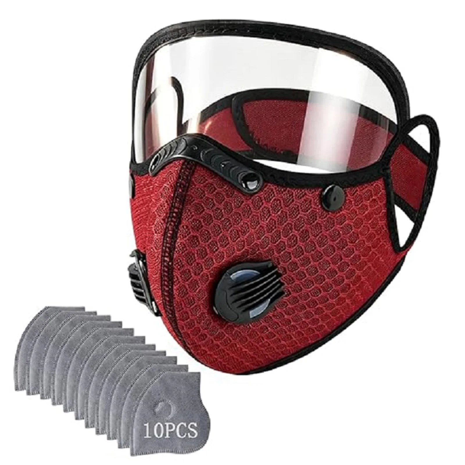 Adjustable Dust Mask with Goggles and Filters