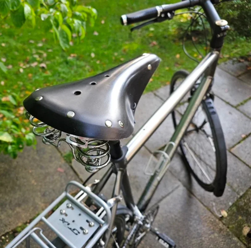 

G98-CT MTB Retro Vintage Bicycle Saddle Pure Cowhide Leather Road Bike Mountain Cushion Cycling Saddle Bike Seat 28*17*5CM