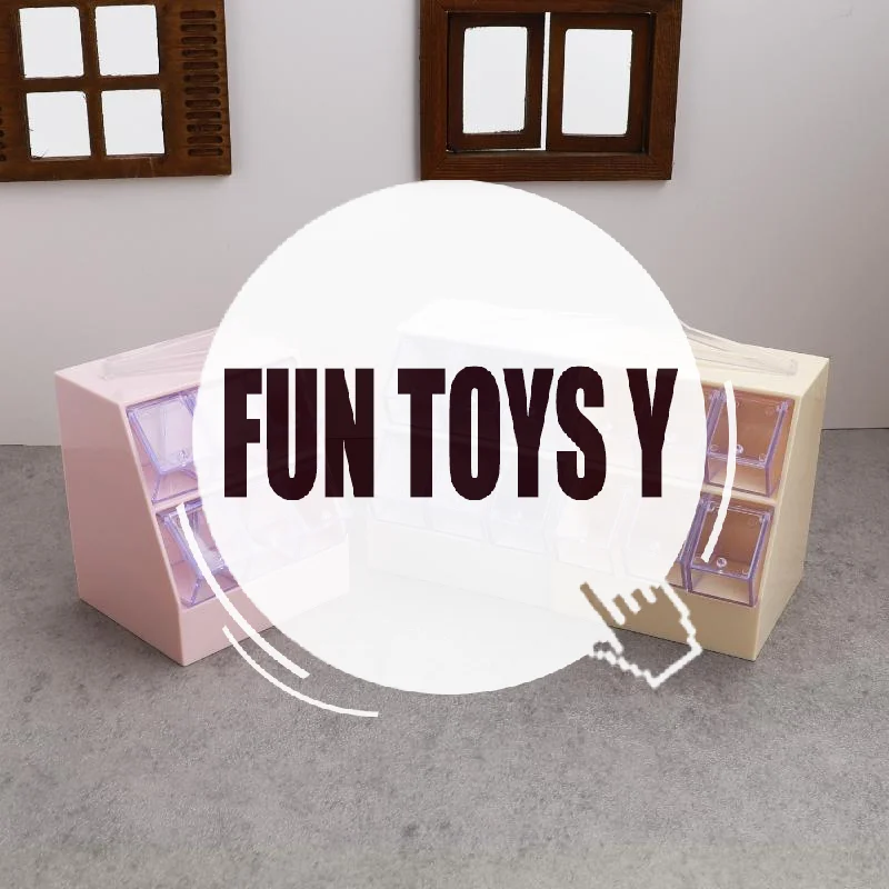 1/12 Dollhouse Simulation Candy Display Rack Drawer Cabinet Model Dollhouse Furniture Decoration Mini Supermarket Scene Ornament