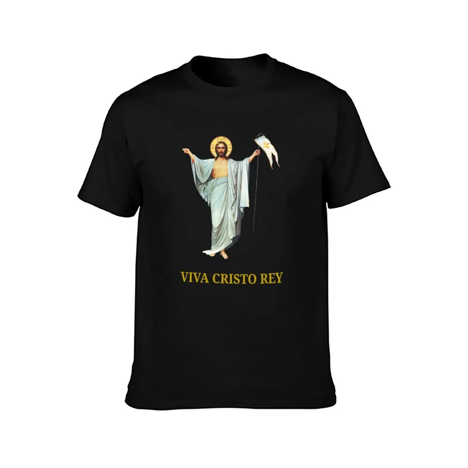 Viva Cristo Rey - Live Christ King T-Shirt anime anime tshirt blue archive Men's clothing