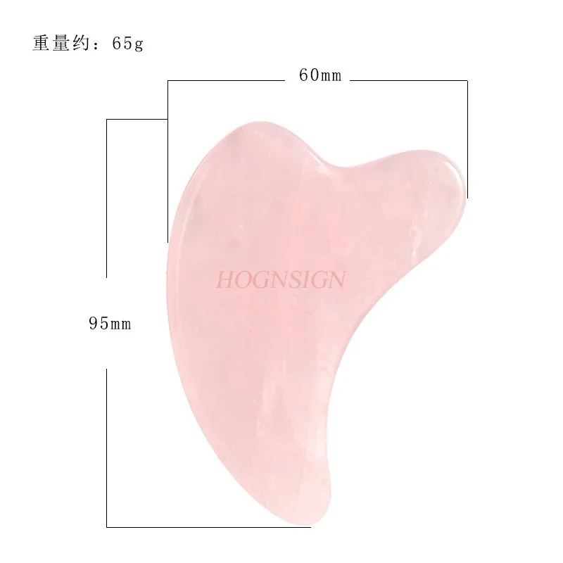 Natural pink crystal jade scraping board facial beauty household face-lifting super fit super vibrato crystal dolphin board