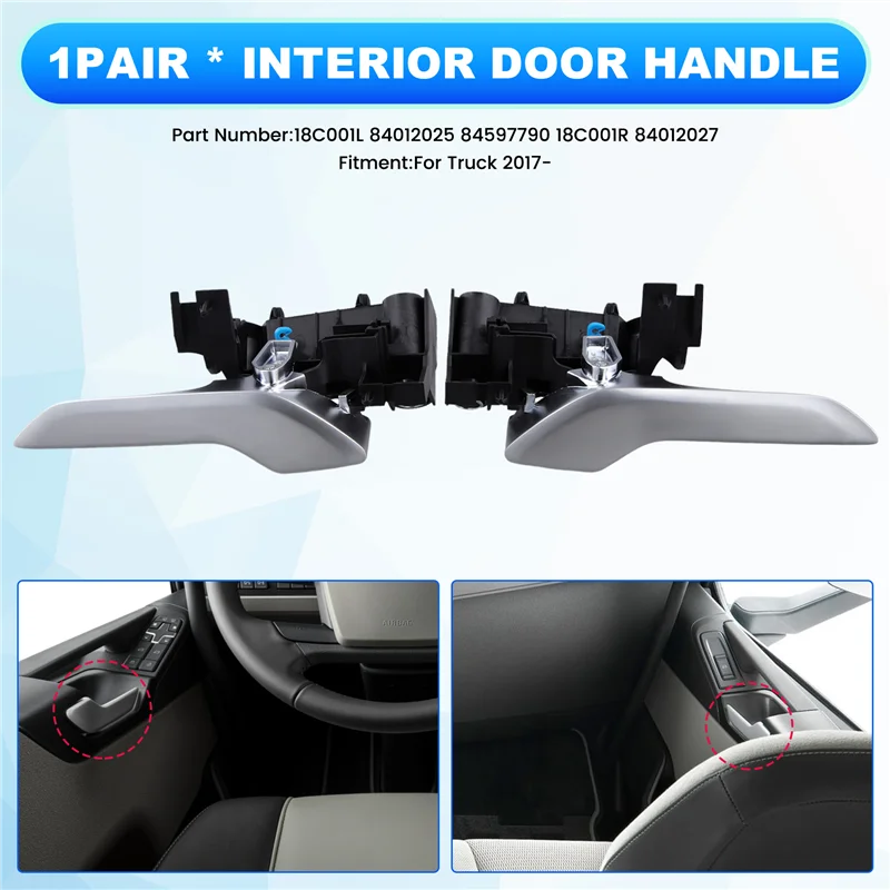 عملي 1 زوج مقبض الباب الداخلي لقطع غيار شاحنات فولفو سحب داخل 18C001L 84012025 84597790 18C001R 84012027