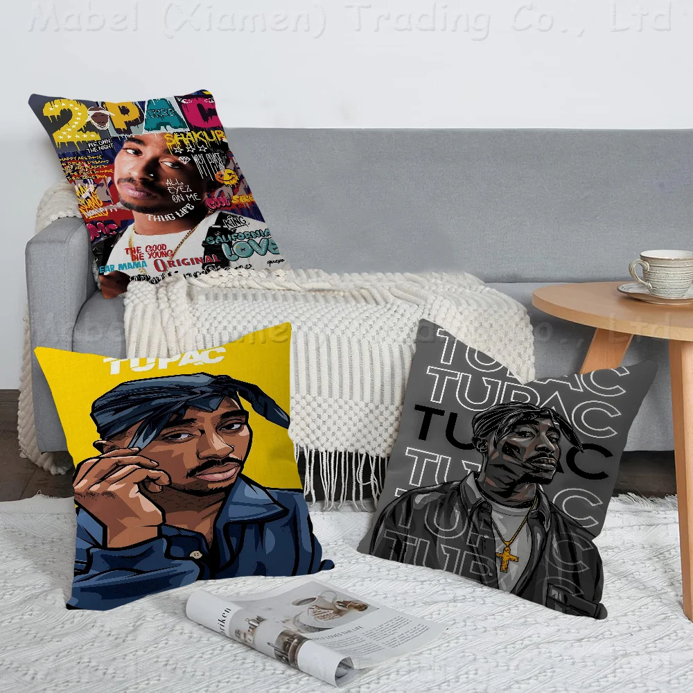 Famous Hip Hop Rapper 2PAC Tupac Star Pillow Gift Home Office Decoration Pillow Bedroom Sofa Car Cushion CoverPillow Case