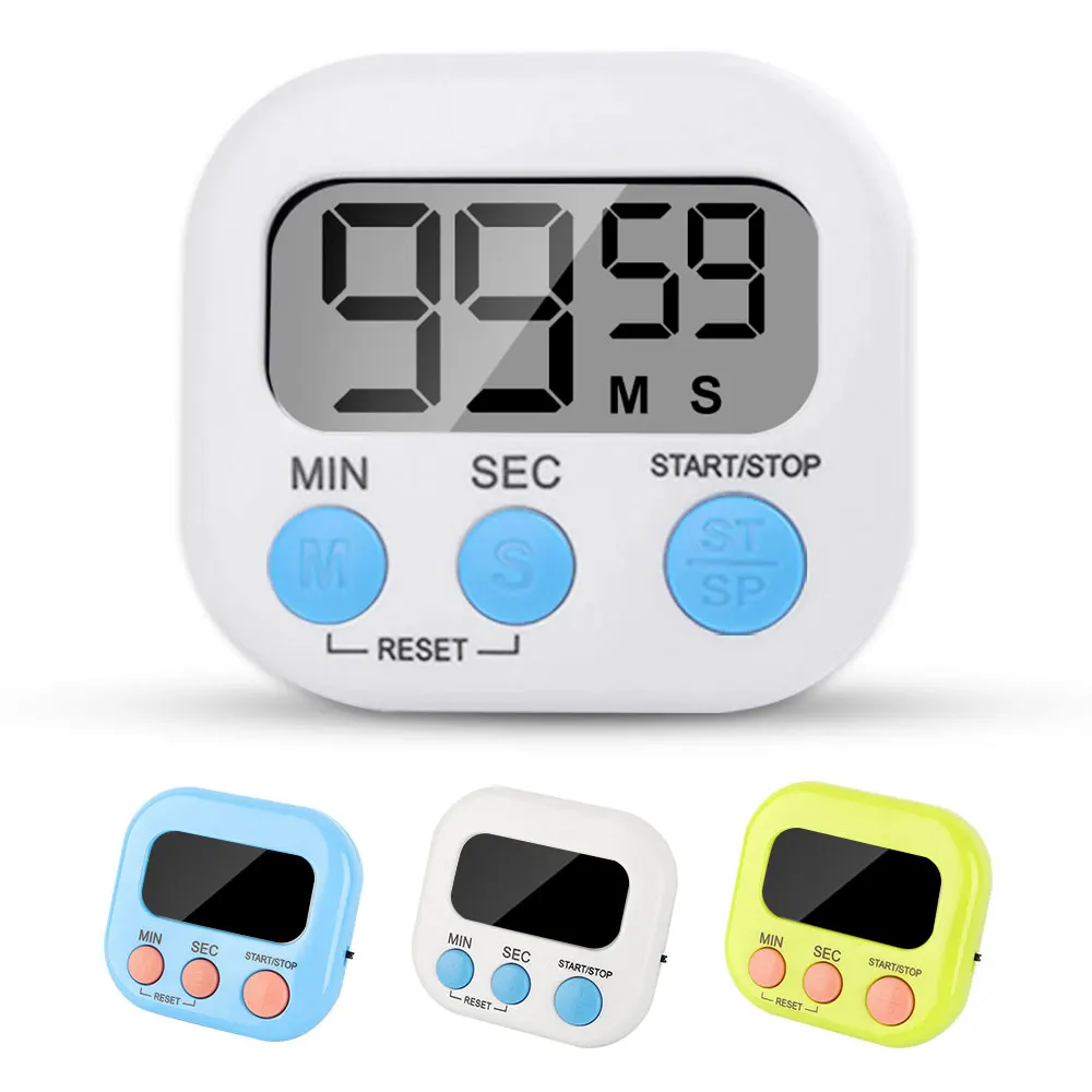 

Mini Kitchen Timer Magnetic LCD Digital Countdown Stopwatch With Stand Cooking Baking Timer Sports Reminder Alarm Clock