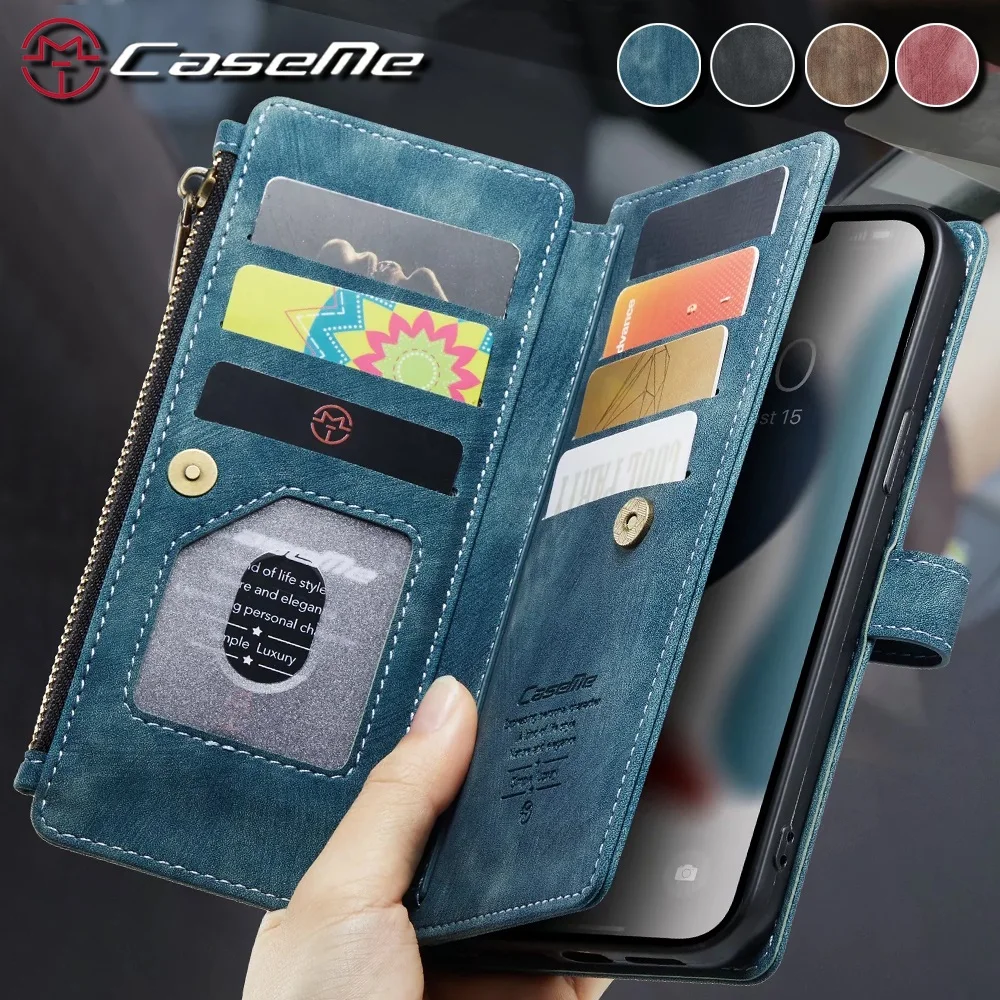 

Card Holder Leather Wallet Case for Samsung S20 S21 FE S22 S23 Ultra S10 S9 S8 Plus A52S A53 A13 A12 A50S A30S A71 A51 Storage