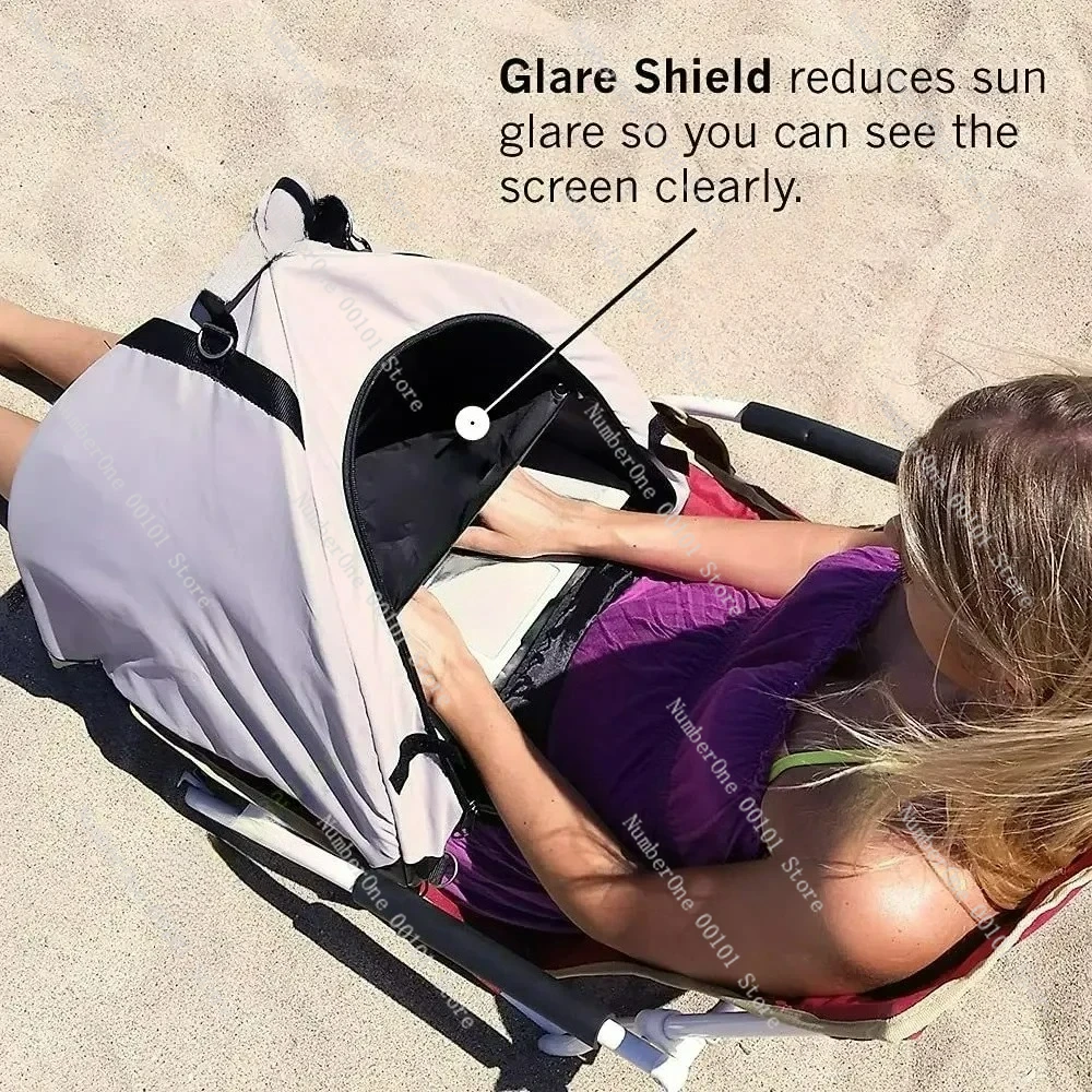 

Laptop Outdoor Sunshade Tent Laptop Sunshade Privacy Protection Cover Multifunctional Waterproof Foldable Laptop Sunshade