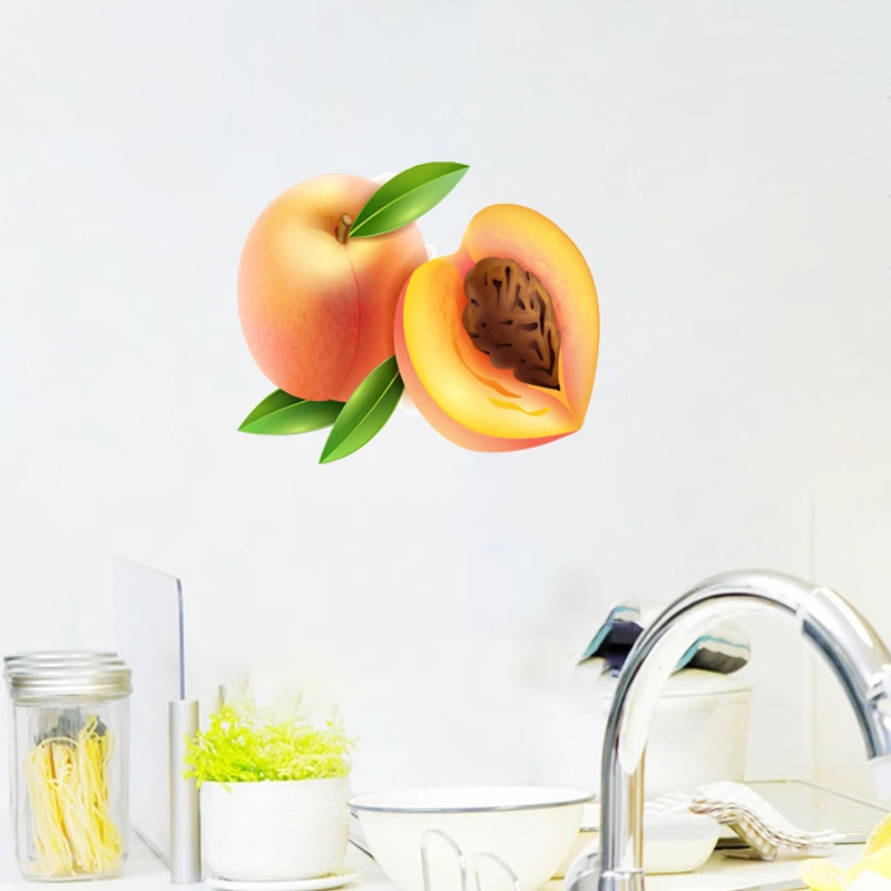 T409 # stiker dapur buah segar, stiker dekorasi ruang makan rumah