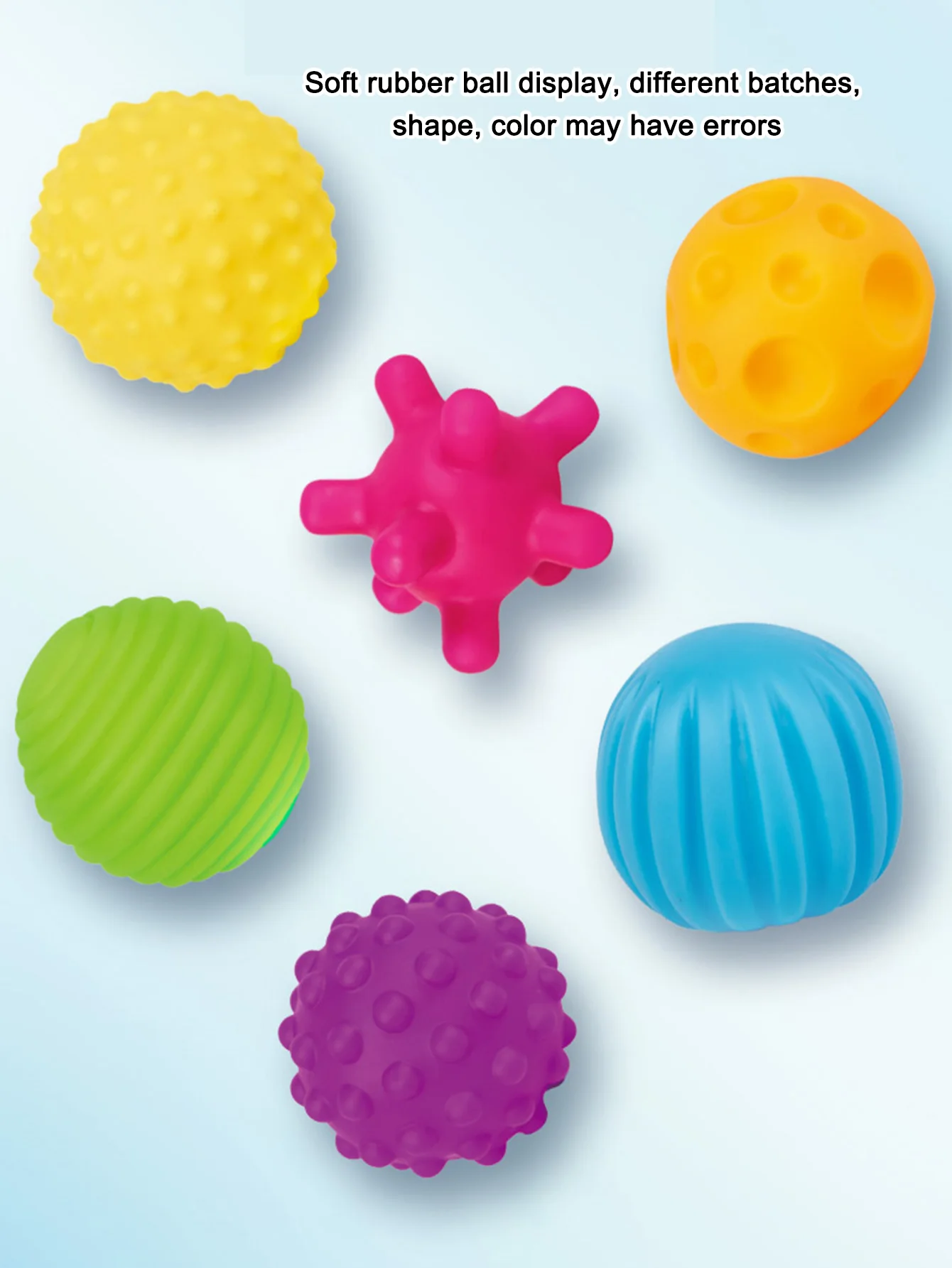 6 PCS Baby Toys Sensory Balls For Children Textured Hand Touch Ball Soft Massage Ball Infant Rattle Senses Toys