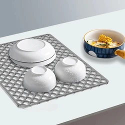 42×31cm,Silicone Sink Mat,Sink Protectors for Bottom of Kitchen Sink,Kitchen Sink Accessory,Heat Resistant Dishes Drying Mats