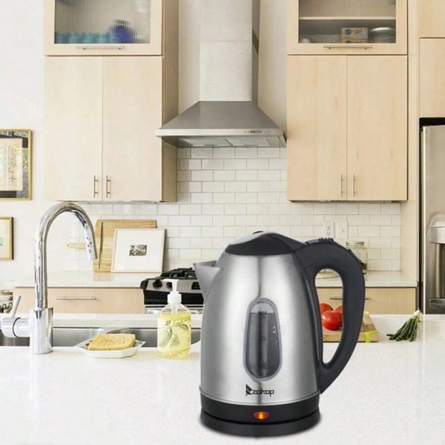 

US Standard ZOKOP HD-1802S 120V 1200W 1.5L Stainless Steel Electric Kettle With Water Window