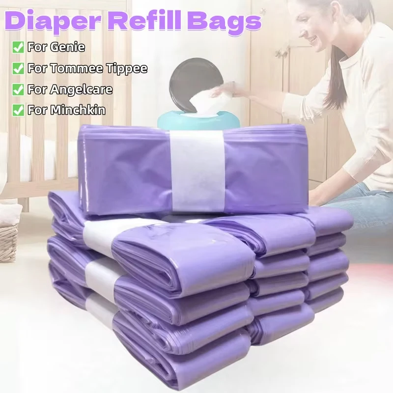 Bolsas de repuesto para Tommee Tippee, recambios de cubos de pañales para genio para Angelcare, bolsas de repuesto de cubos de pañales sin perfume para Munchki