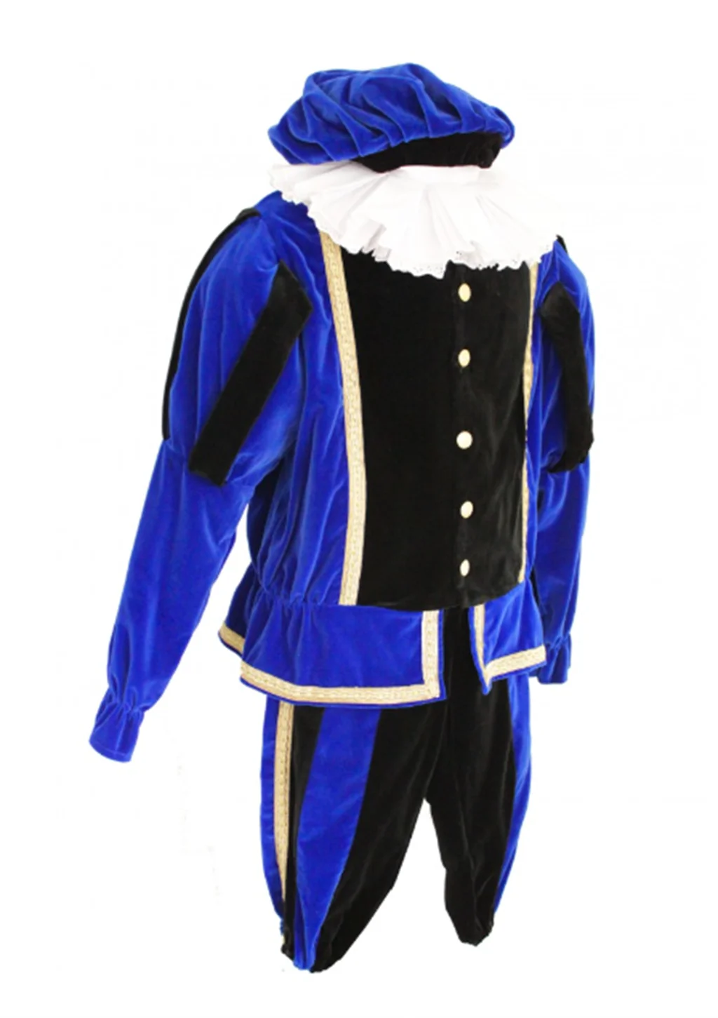 Medieval Tudor Elizabeth Cosplay Costume Blue And Black Velvet Outifts Tudor Kings Costume Uniform Halloween Clothing