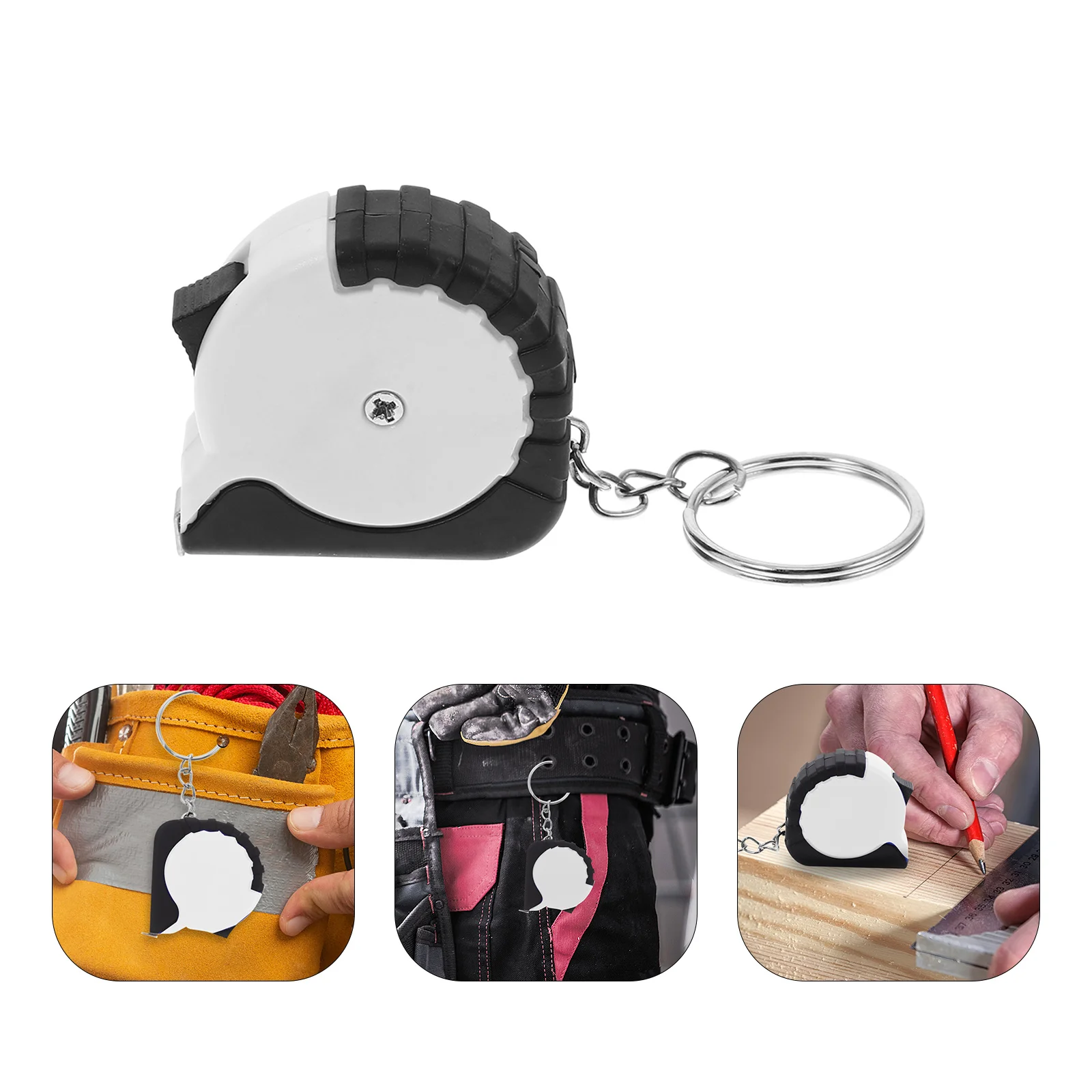 

10Pcs Retractable Tape Measure Keychain Mini Portable Metric Scale for Engineering Crafting Home Renovation Measurement