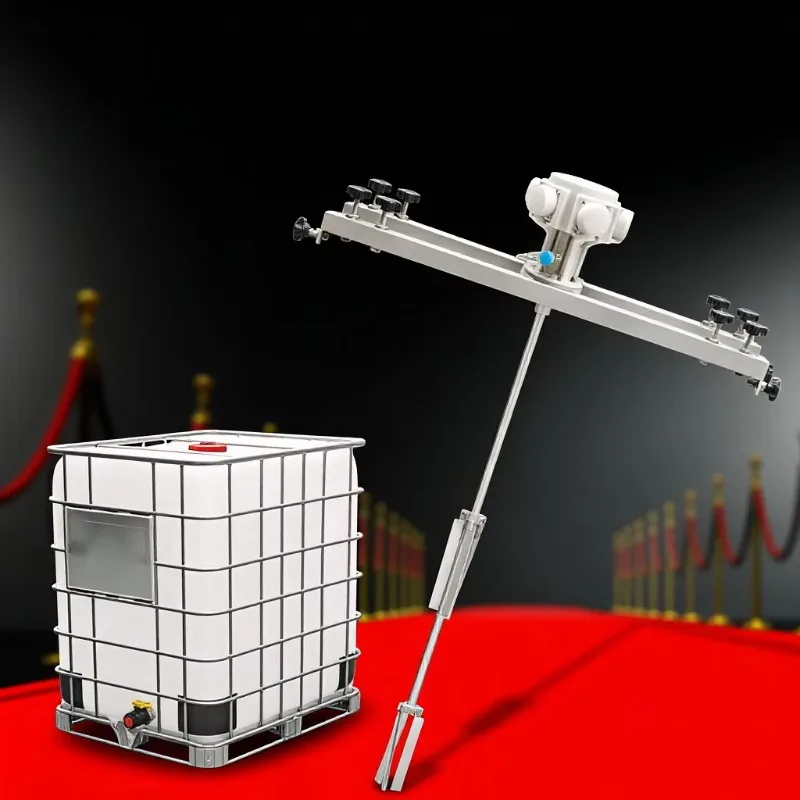 IBC Tote Pneumatic Mixer Adjustable Speed Air-Driven Liquid Agitator For Chemical Pesticide Paint Solvent Dispersion Machine