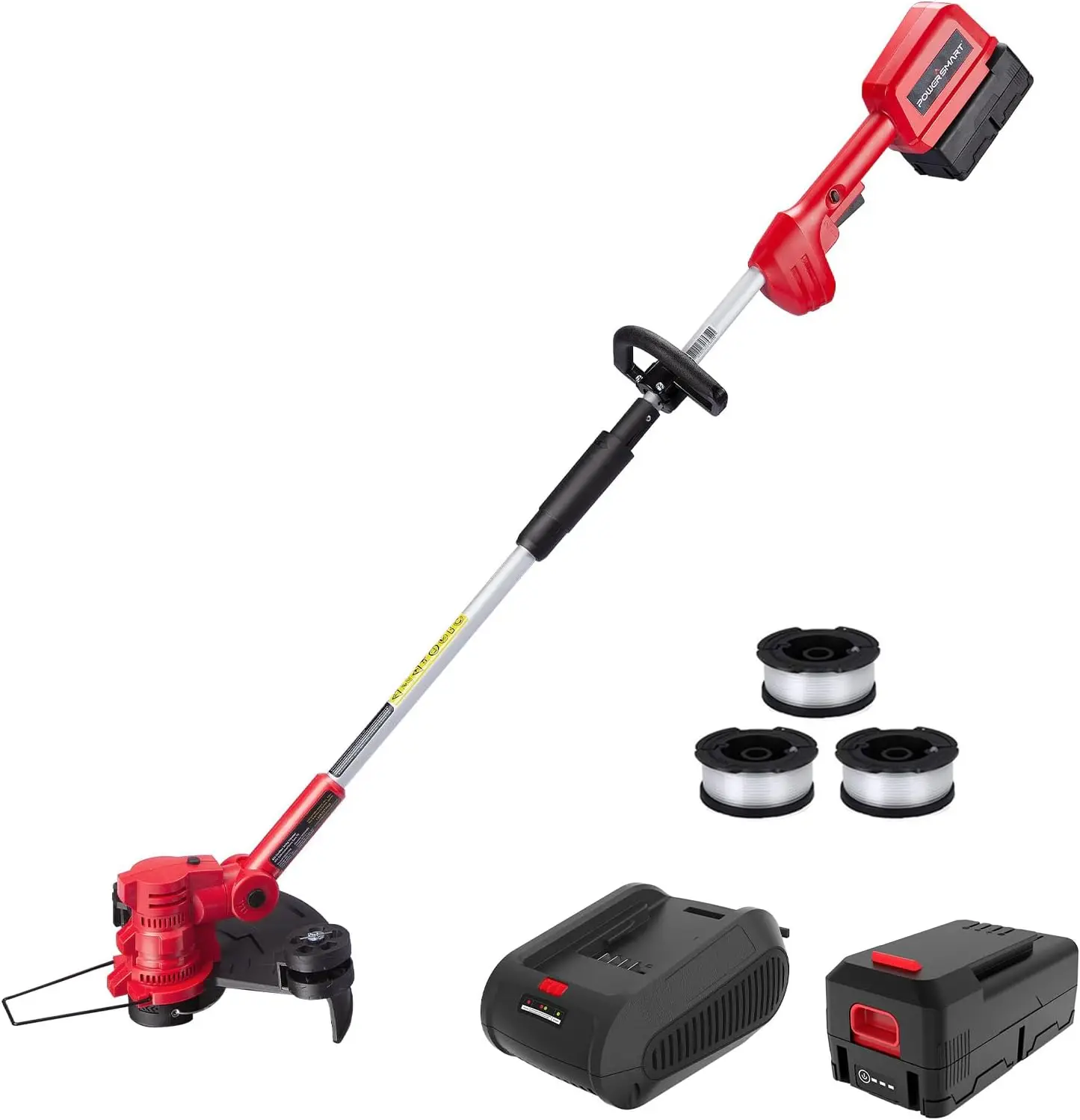 

13-Inch 40V Cordless String Trimmer with Fast Charger, 4.0Ah Battery Powered Weed Wacker, 2 in 1 Lawn Weed Edger, Weed Eater Bat