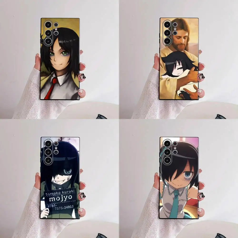 WataMote Anime Girl Funny Phone Case For Samsung S25,S24,S21,S22,S23,S30,Ultra,S20,Plus,Fe,Lite,5G Black Cover