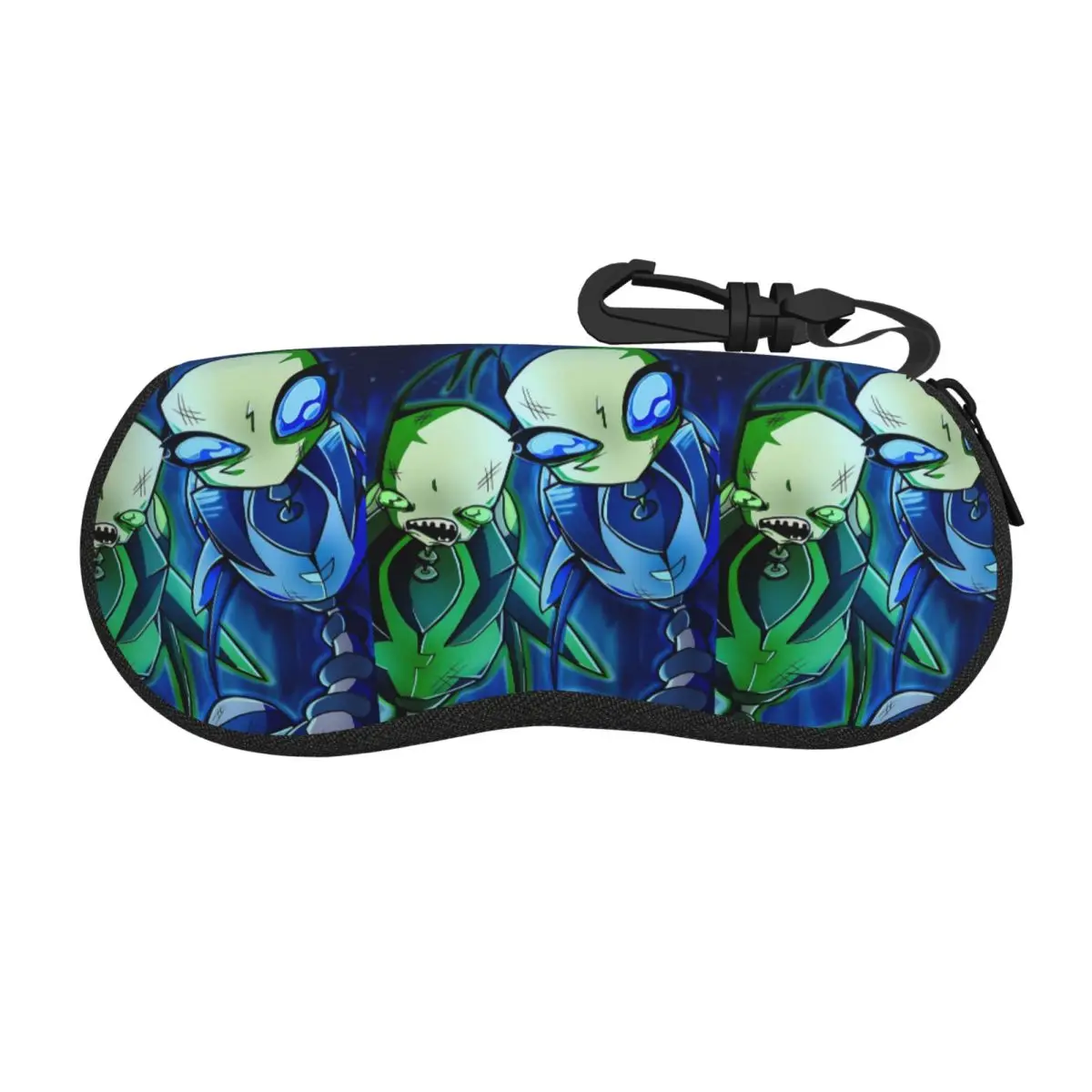 Invader Zim Shell Glasses Case para homens e mulheres, Óculos de sol Protector Box, Soft Eyeglass Pouch